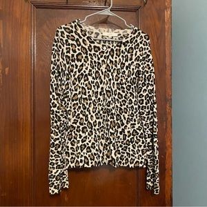 LOFT Cheetah Print Cardigan